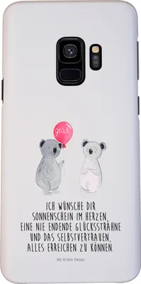 Produktbild von Mr. & Mrs. Panda Samsung Galaxy S9 Handyhülle Koala Luftballon - Grau Pastell - Geschenk, Geburtstag, Cover, Handy Case, Party, Hülle, Schutzhülle