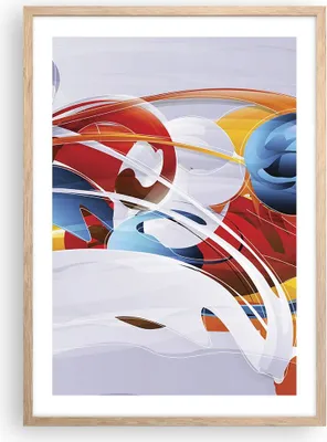 Produktbild von Gerahmtes Poster - Rahmen in heller Eiche - Abstraktion modern - 50x70 cm - Wand Bild - Wanddeko - Wandbilder - Wandposter - Bilderrahmen - Bilder - Kunstdruck - Wandbild - P2NPA50x70-3529