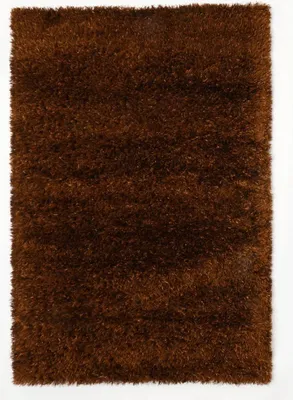 Image de Tapis shaggy fait main avec motif uni MALAIDORY