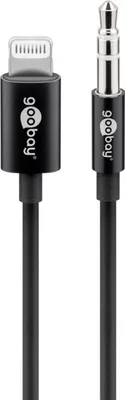 Zdjęcie produktu dla goobay Kabel połączeniowy audio Apple Lightning 3,5 mm czarny 1 m