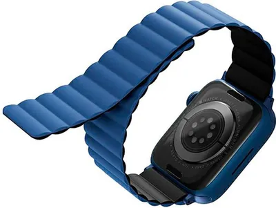 Obrázek produktu pro UNIQ Revix Reversible Magnetic řemínek pro Apple Watch 45/44/42MM modrý/černý