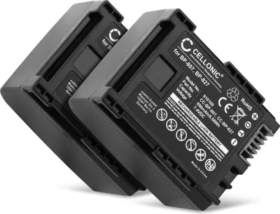 Produktbild von CELLONIC 2x Akku für Kamera Kompatibel mit Canon LEGRIA FS22, FS22, LEGRIA HF G25, BP-819 - (890mAh, 7.4V)