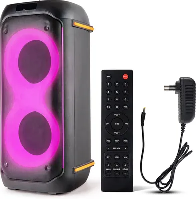 Produktbild von Pyle Partybox, Großer Bluetooth-Lautsprecher, Tragbare Musikbox mit 160W, LED-Lichteffekten, Bass Boost, Mikrofoneingang, USB/SD/BT/AUX