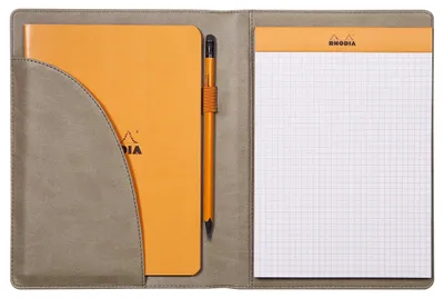 Image de Rhodia Étui pour bloc-notes/cahier A5 taupe