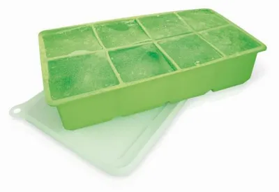 Silikon-Eiswürfelform, 8er-Eisplatte, grün, 22,5 x 11 x 6,8 cm