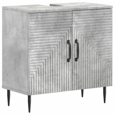 Produktbild von vidaXL Waschbeckenschrank HAARLEM Betongrau 59,5 x 31,5 x 59 cm