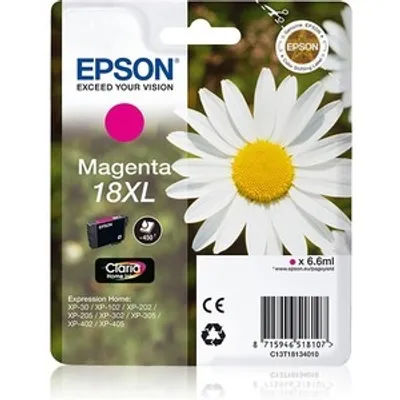 Produktbild von Epson Daisy Singlepack Magenta 18XL Claria Home Ink, Magenta, Tinte auf Pigmentbasis, 6,6 ml, 1 Stück(e), 450 Seiten