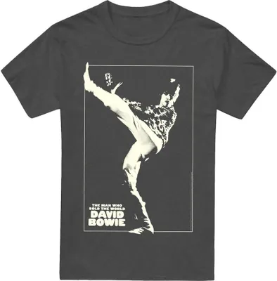 Image de David Bowie - "The Man Cover" T-shirt homme/femme unie TV17455 (XXL) (Charbon de bois)
