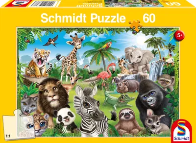 Image de Schmidt Spiele 56378 Puzzle animaux sauvages - 60 pièces