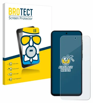 A product packaging for a screen protector, with the screen protector itself shown next to it.