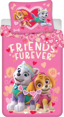 Produktbild von Paw Patrol Friends Furever Kinderbettwäschebezug 100×135cm, 40×60 cm