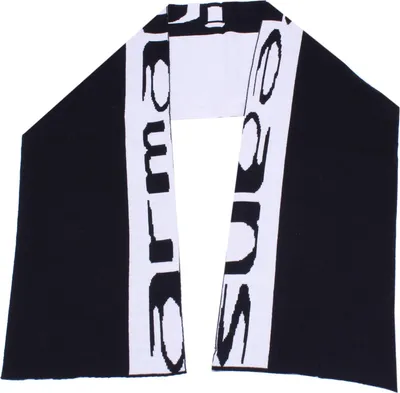 Zdjęcie produktu dla 9733X sciarpa uomo ARMANI JEANS czarny/biały wełniany szalik męski