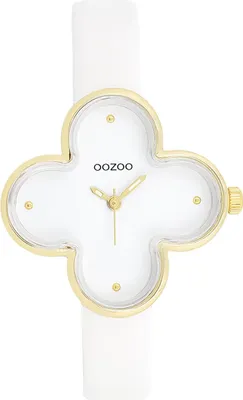 Produktbild von Oozoo Leder Damen Uhr Analog Quarzuhr Armband weiß Timepieces D2UOC11520