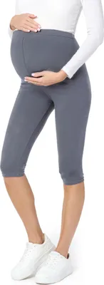 Produktbild von Be Mammy 3/4 Umstandsleggings aus Baumwolle BE20-229 (Grau, S)
