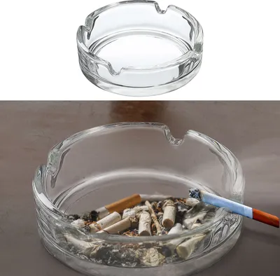 Produktbild von Glasaschenbecher Ø10cm Glas Aschenbecher Ascher stapelbar Tischaschenbecher