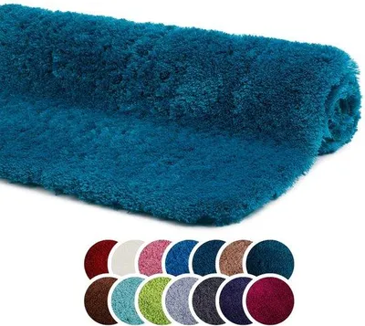 Immagine prodotto di Ibenzoa® Tappetino da bagno antiscivolo in microfibra – 70 x 120 cm, 100% poliestere, adatto per pavimenti riscaldati, lavabile fino a 30 °C, design neutro