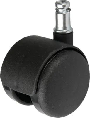 Produktbild von Möbelrad Durchmesser 50mm/40kg, Dorn 10mm | Möbelrad | Räder für Möbel, Bürostuhl, Beistellbett, Schreibtischstuhl, Hocker | Stuhl-Rad | Schwarz