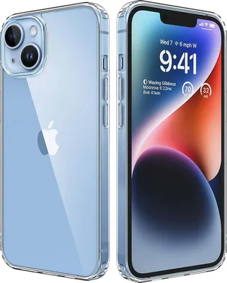 Produktbild von Hülle für iPhone Handyhülle Transparent, durchsichtig Schutzhülle, iPhone Clear Case, Stoßfest, Kratzfest mit Displayschutz – IPhone 15 Plus / Ohne