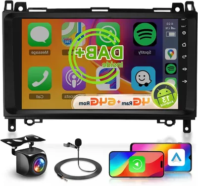 Obrázok produktu pre Autorádio Mercedes-Benz – Navigačný systém – Multimediálne rádio – CarPlay, Android – Dotyková obrazovka, 9 palcov