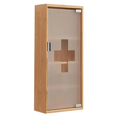 Produktbild von Theo&Cleo Medizinschrank aus Bambus, Erste Hilfe Schrank, Medikamentenschrank (4 Fächer)