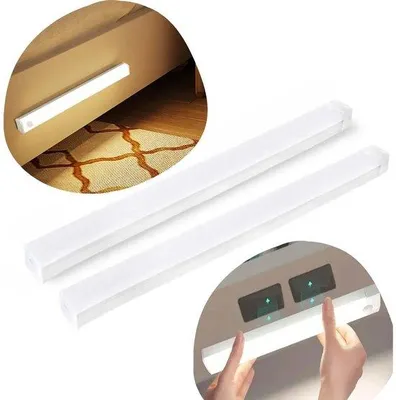 Image de Veilleuse LED avec détecteur de mouvement et barre lumineuse magnétique, de couleur blanche