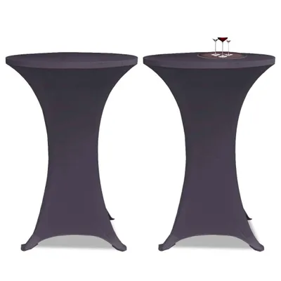 Image de vidaXL Housses de table stretch 4 pcs. 60 cm Anthracite