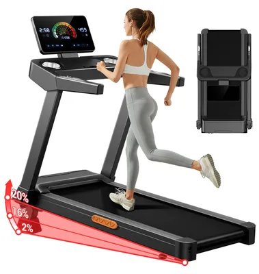 Produktbild von LONTEK Laufband für Zuhause mit Steigung 20%, 14KM/H, 3,5-PS-Motor, Max Belastung 180KG