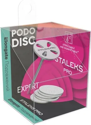 Image de Staleks PodoDisc professionnel en métal pour pédicure Ø15mm + 5 lames de rechange grain 180