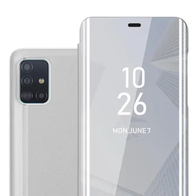 Produktbild von Cadorabo Handyhülle für Samsung Galaxy A51 4G / M40s in Silber Cover Backcover Schutzhülle Book Case Booklet