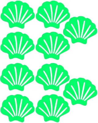 Produktbild von Antislip-Sticker-Set für Badewannen, selbstklebend, LED-lichtfunktion, 10 Stück