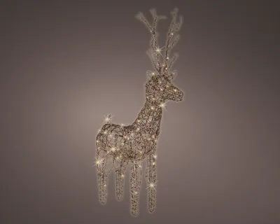 Zdjęcie produktu dla Figurka LUMINEO podświetlany renifer 26x23x69 cm HOMLA