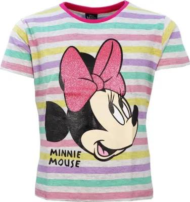 Produktbild von Disney Minnie Maus Mädchen Kinder T-Shirt Shirt – Grau / 128