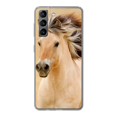 Produktbild von MuchoWow® Handyhülle Schutzhülle Hülle für Samsung Galaxy S21 Pferde - Tiere - Mähne - Porträt Silikon Softcase Handy Hülle - Softcase