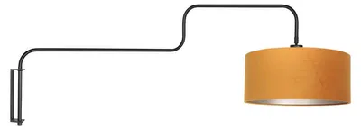 Immagine prodotto di Lampada da parete - oro nero - Bloeba - metallo tessile - Ø 40cm - E27 - 4179ZW - Steinhauer