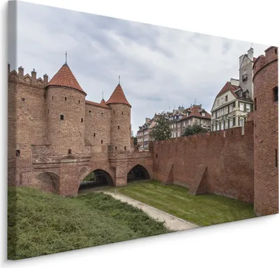 Produktbild von Fabelhafte Canvas LEINWAND BILDER 40x30 cm XXL Kunstdruck Warschau Schloss Mauern