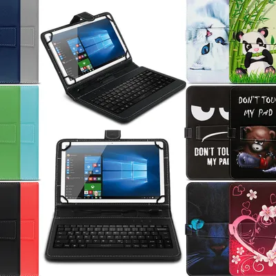 Produktbild von Hülle Tastatur Tasche für Samsung Galaxy Tab A8 Tablet Schutzhülle QWERTZ Case, Farben:Blau