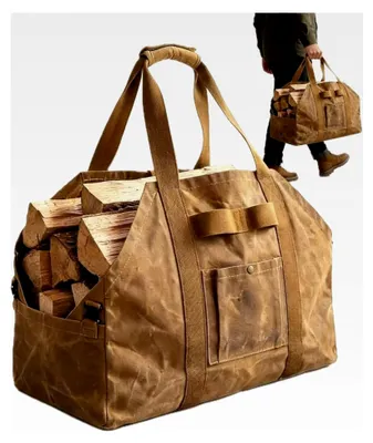 Produktbild von Kaminholztasche Transporttasche für Brennholz Faltbar