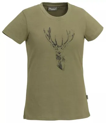 Zdjęcie produktu dla DAMSKI T-SHIRT PINEWOOD® RED DEER 3038 - Oliwka Myśliwska -L