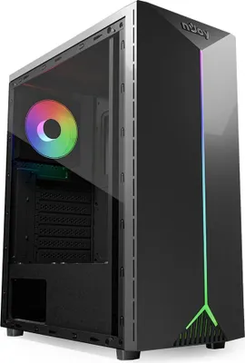 Immagine prodotto di nJoy Anil, Midi Tower, PC, Nero, ATX, Micro ATX, Acrilico, ABS (acrilonitrile-butadiene-stirene), Gaming