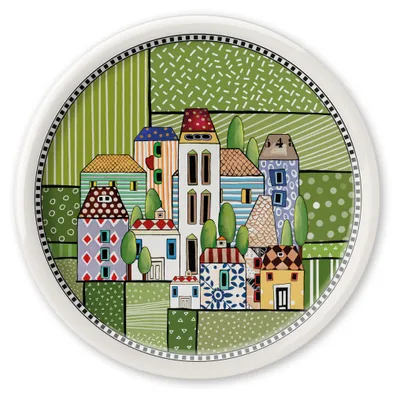Imagen del producto de EGAN, mi país. Plato para pizza, color verde, diámetro 30,5 cm