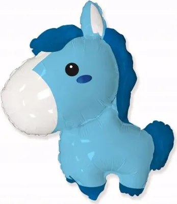 Immagine prodotto di pallone in foil FX da 24" - cavallo (blu)