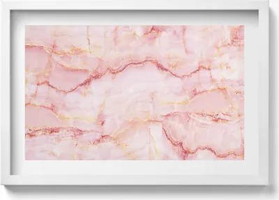 Produktbild von Rosa Marmor Textur– Wandbild mit Rahmen – Gerahmtes Bild  – Wanddekoration – 60x40 cm –  Schwarz Rahmen
