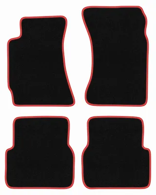 Immagine prodotto di Tappetini in moquette per Subaru Forester II 2002-2008 (SUV) – set 4 pezzi, nero/rosso, su misura – Wielganizator CARLUX