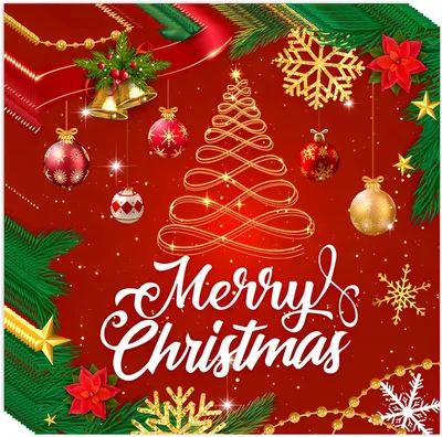 Produktbild von Weihnachtsservietten 33 x 33 cm, für Weihnachtstisch
