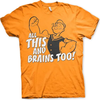 Produktbild von All This And Brains Too T-Shirt - Medium - Orange