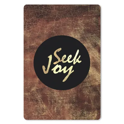 Produktbild von MuchoWow® Mauspad Mousepad Zitate - Glück - Gold - Braun 18x27 cm - Mousepads - Maus Mat - Pad - Mausunterlage