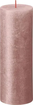 Obrázek produktu pro Bolsius Rustikální svíčky Shimmer 4 ks 190x68 mm Růžová