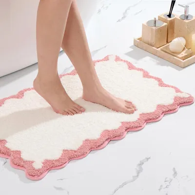 Obrázek produktu pro Podložka do koupelny s vlnitým vzorem – protiskluzová a rychle schnoucí