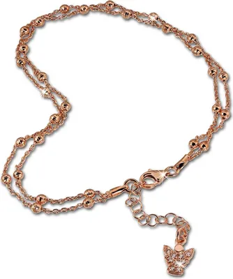 Image de SilberDream 27cm Chaîne de cheville pour femme plaqué or rose scintillant ange argent D2SDF2174E