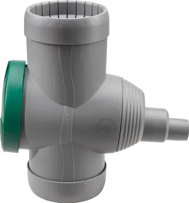 Zdjęcie produktu dla GARANTIA Zbieracz deszczówki Inox DN 68-100 szary, w zestawie z wkładem filtracyjnym